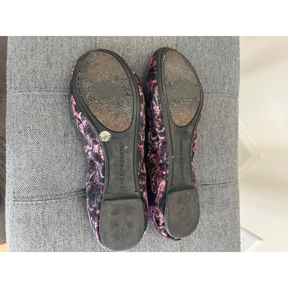 Lucky Brand Multicolor Paisley Flats Size 8 - Picture 2 of 4